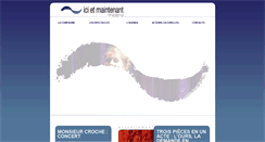 Desktop Screenshot of icietmaintenanttheatre.fr
